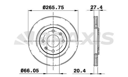 ON FREN DISK AYNASI HAVALI PARTNER BERLINGO < 03 1.4I 1.8D 1.9D P306 XSARA ZX BX XANTIA XSARA PICAS