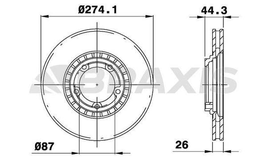 ON FREN DISK AYNASI HAVALI STAREX 2.5 TCI CRDI 03> H100 KAMYONET 2.5 2004> KIA BONGO 2.7 TCI 04>