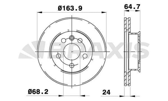 ON FREN DISK AYNASI HAVALI TRANSPORTER T4 1.8 / 1.9D / TD / TDI / 2.0 / 2.4D / 2.5 / 2.5TDI / 2.8 90>96