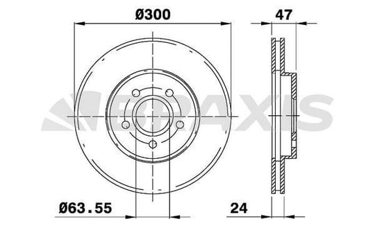 ON FREN DISK AYNASI MONDEO III 1.8 / 2.0 / 2.2 00>07 JAGUAR X TYPE 01>09 OLCU (300 X 24 X 5 BIJON) H