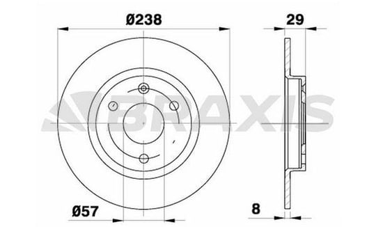 ON FREN DISK AYNASI P106 AX ZX 1.0 / 1.0I / 1.1 / 1.1I / 1.4D 88 96 SAXO S 1.0I / 1.1I 96> (HAVA SOGUTMASIZ) / (