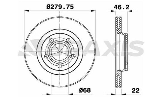 ON FREN DISK AYNASI PASSAT 96>00 A4 94>00 A8 96>10 PHAETON 02>