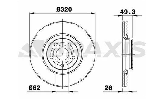 ON FREN DISK (AYNASI) TOYOTA AVENSIS VERSO 2.0 D4D 2.2 D4D 08-18 (320X5)
