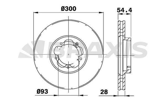 ON FREN DISK AYNASI TRANSIT V347 2.2TDCI / 2.4TDCI / 3.2TDCI 06 /> A.CEKER OLCU: (300 * 28)
