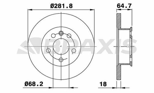 ON FREN DISK AYNASI TRANSPORTER T4 1.8 1.9D / TD / TDI 2.0 / 2.4D / 2.5 / 2.5TDI 2.8 90>