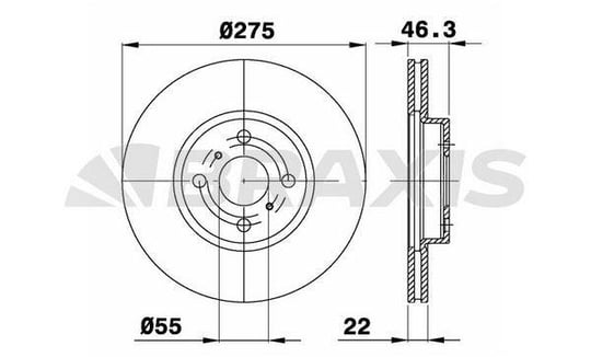 ON FREN DISK AYNASI YARIS 05> VIOS 07> RACTIS 05>10 COROLLA 06> 275x4