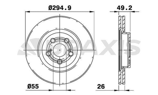 ON FREN DISKI (AYNASI) HAVALI TOYOTA AVENSIS D4D 2003-2008 (295X5) (MERKEZLEME CAPI : 55)