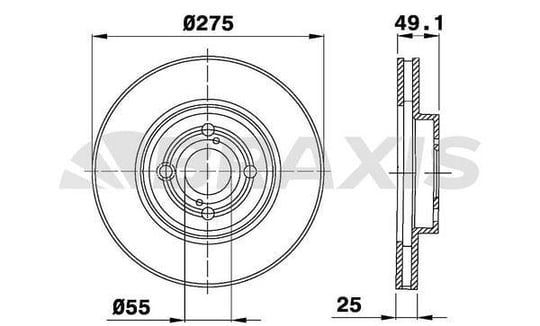 ON FREN DISKI (AYNASI) HAVALI TOYOTA COROLLA 1.4 D4D 2003-2007 (275X4)