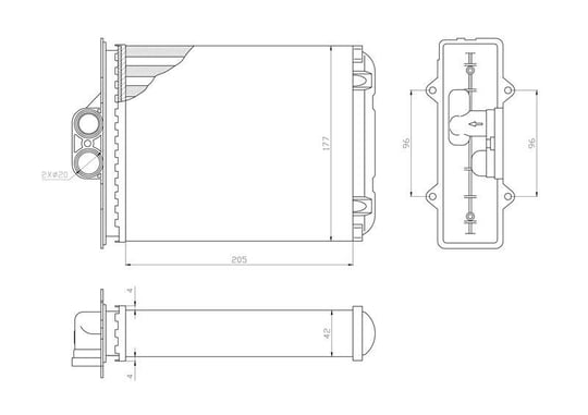 OPEL KALORİFER RADYATÖRÜ VECTRA B 16>18-20 