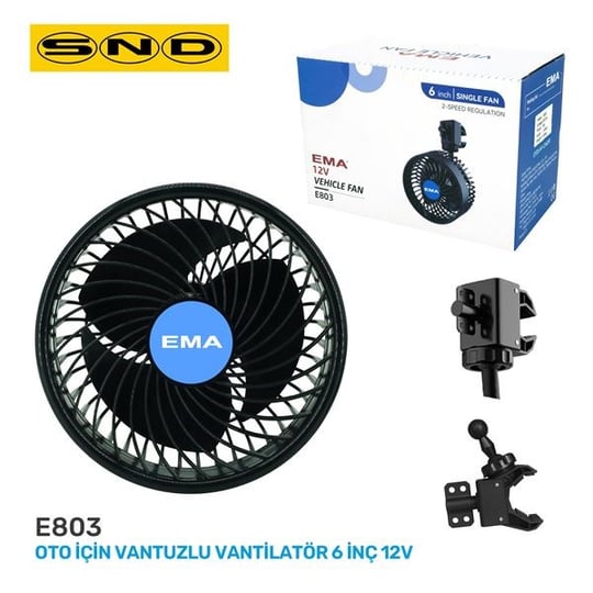 OTO İÇİN VANTUZLU VANTİLATÖR 6 İNÇ 12V
