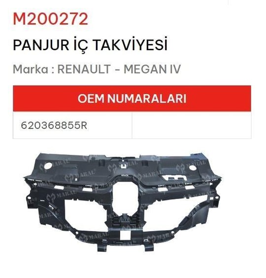 PANJUR İÇ TAKVİYESİ RENAULT MEGANE IV