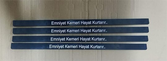 PLAKA ALTI PLASTİK EMNİYET KEMERİ HAYAT KURTARIR