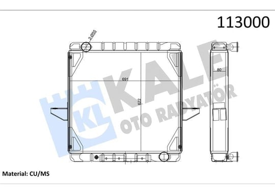 RADYATOR BMC PRO 822-827(6328) INTC. 5 SIRA PA