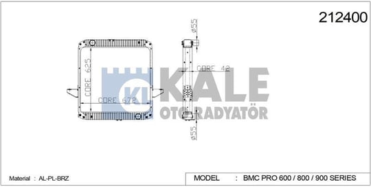RADYATOR BMC PRO 827 (9157) YM INTC. (AB) AL/BRZ