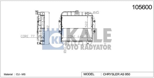 RADYATOR CHRYSLER AS 950 INTC. YM. 4 SIRA PA GB
