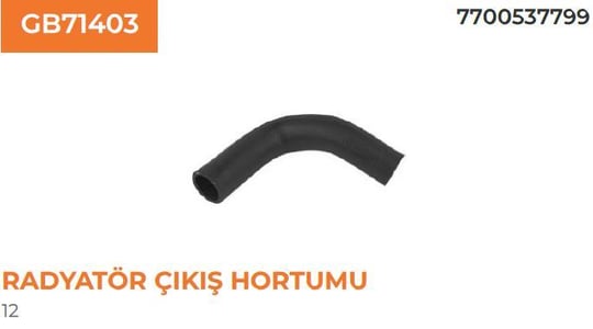 RADYATÖR ÇIKIŞ HORTUMU RENAULT 12