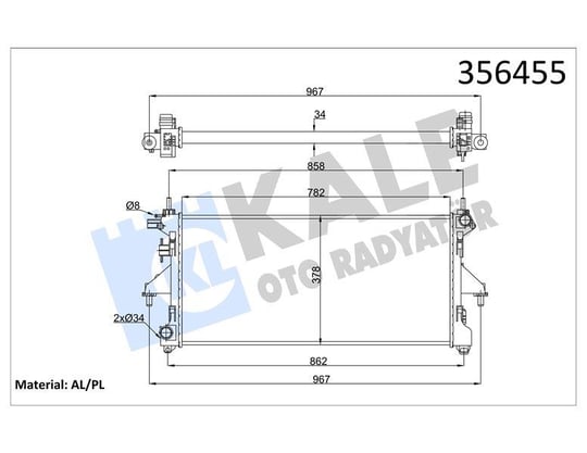 RADYATÖR FIAT DUCATO 2.3D 06=> (MT) [34MM] AL/MKNK