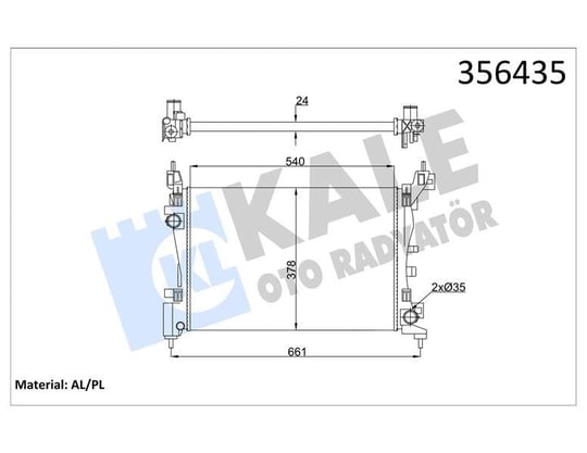 RADYATÖR FIAT GRANDE PUNTO PUNTO FIORINO QUBO 1.2 1.4 1.4 16V 05=> (MT) (AC/NAC) [24MM] AL/MKNK