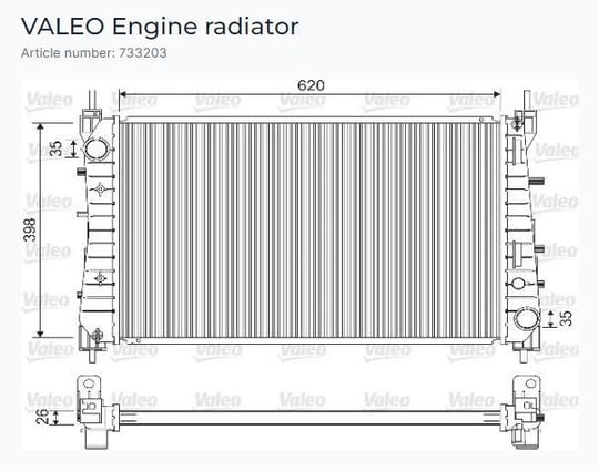 RADYATÖR FIAT LINEA MULTİJET 1.3 1.6 D, T-JET 1.4