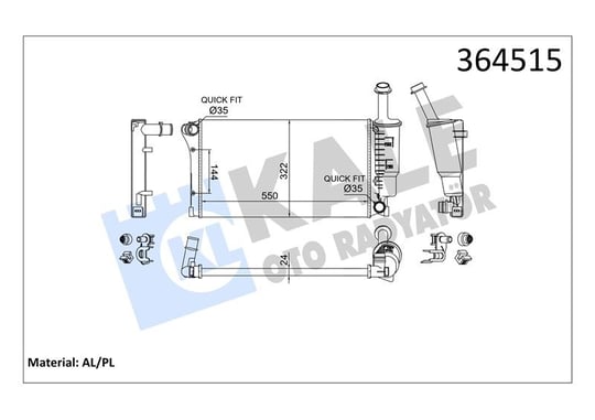 RADYATÖR FİAT PANDA   53075