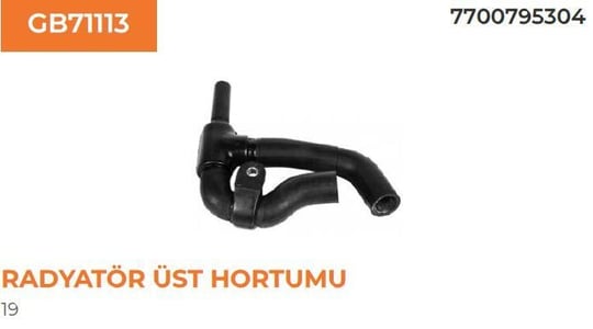 RADYATÖR HORTUMU ÜST R19 1.4 1.7 1.8 1.9