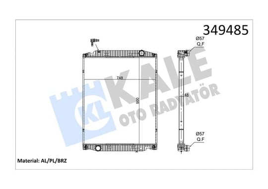 RADYATOR IVECO TRUCKS IVECO STRALIS (430) 02=> (MT ) (ÇERÇEVESİZ) AL/BRZ 900×740×48