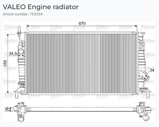RADYATÖR MAZDA 3 2.3