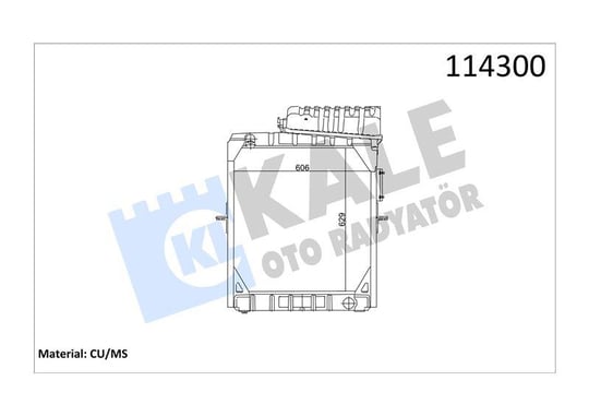 RADYATOR MERCEDES TRUCKS 2521 /1821 KAMYON 2 SIRA PA GB 629×606×47