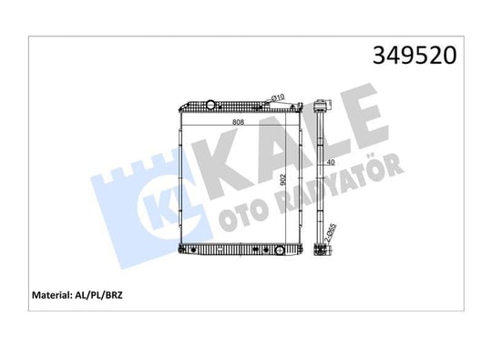 RADYATOR MERCEDES TRUCKS MERCEDES BENZ ACTROS 96<0 2 ACTROS MP2/MP3 03=> (AT) (ÇERÇEVESİZ) AL/BRZ 902×808×40
