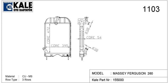 RADYATOR MF-260 3 SIRA PT