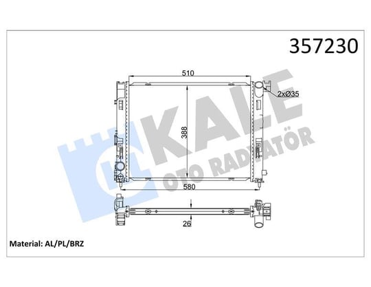 RADYATÖR NISSAN MICRA V 1.5DCI 16=> - RENAULT CLIO V 1.0 19=> (MT) [26MM] AL/BRZ