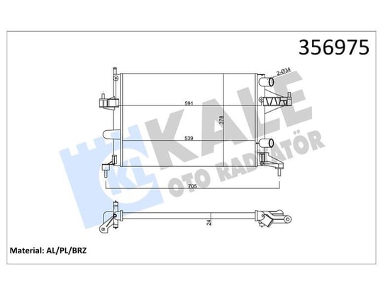 RADYATÖR OPEL CORSA C COMBO TIGRA 1.0 1.2 1.4 1.2/ 1.4 16V 00=> (MT) [24MM] AL/MKNK