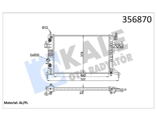 RADYATÖR OPEL CORSA C TIGRA 1.4 1.8 00=> (Z14XE) ( AT) (AC) [23MM] AL/MKNK