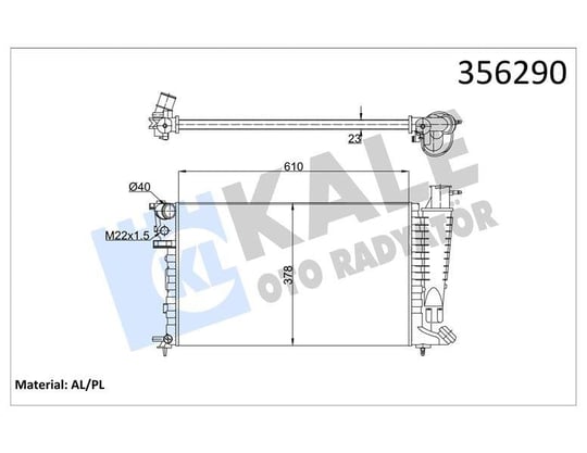 RADYATÖR PEUGEOT 306 93<02 - CITROEN SAXO 1.4 96<0 3 XSARA 97<03 ZX 91<97 1.4 1.6 1.8 (AT/MT) [23MM] AL/MKNK