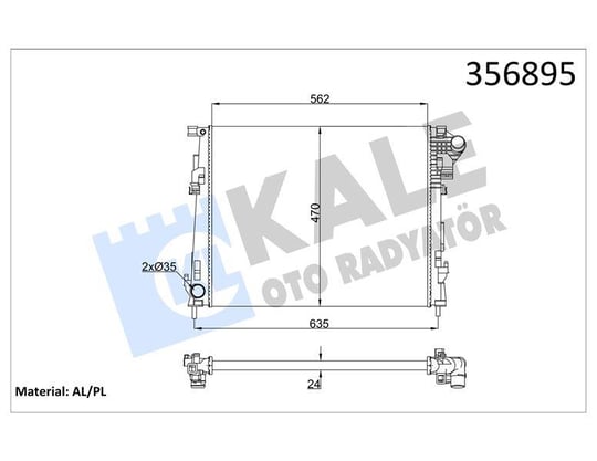 RADYATÖR RENAULT TRAFIC II - OPEL VIVARO - NISSAN PRIMASTAR 2.0DCI/CDTI 06=> (MT) [24MM] AL/MKNK