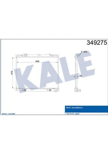 RADYATÖR SU KIA SORENTO 03-06 26mm A-T BRAZING