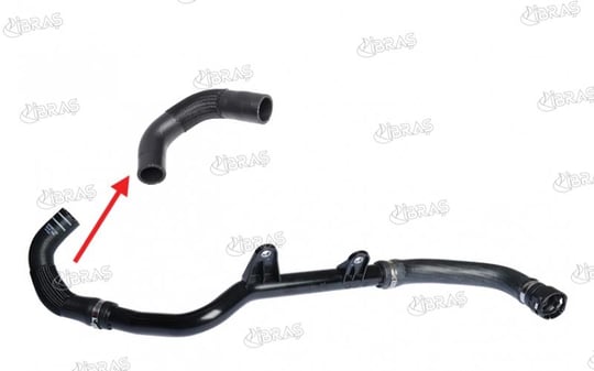 RADYATÖR ÜST HORTUMU PLASTİK BORU HARİÇ OK İLE GÖSTERİLEN HORTUM