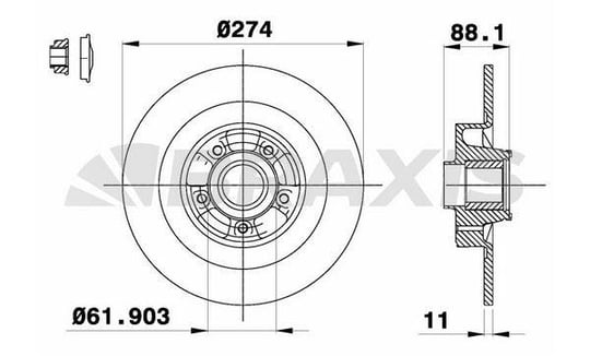 RULMANLI ARKA FREN DISK AYNASI RENAULT KANGOO II 1.5dCI 1.6I