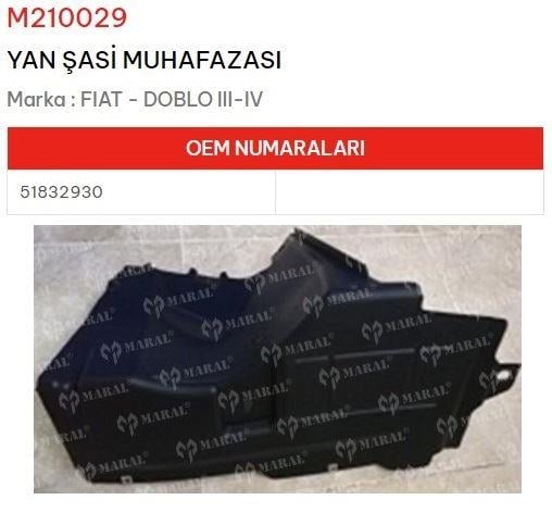 ŞASİ MUHAFAZASI YAN FİAT DOBLO III-IV