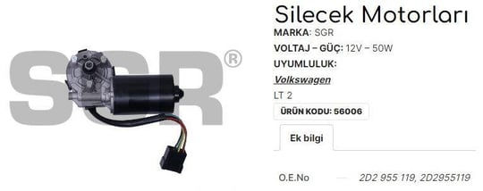 SİLECEK MOTORU LT 2 28-35,28-46 2D2955119