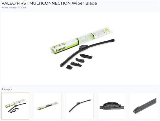 SILGI SÜPÜRGESI VALEO FIRST MULTICONNECTION FLAT BLADE VFB60 1 ADET 600 MM 