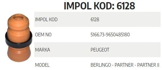 SÜSPANSİYON TAKOZU ARKA PEUGEOT BERLINGO-PARTNER I -PARTNER II