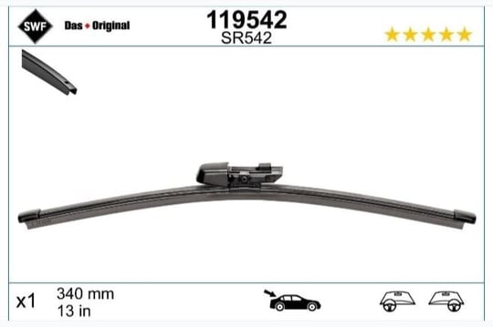 SWF SİLECEK ARKA 340MM LHD RHD X1