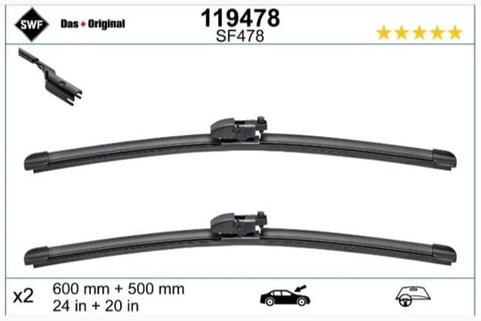 SWF SİLECEK MUZ TİPİ OE 600+500MM LHD X2