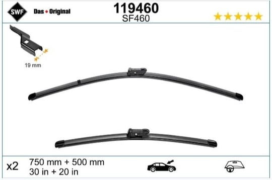 SWF SİLECEK MUZ TİPİ OE 750+500MM LHD X2