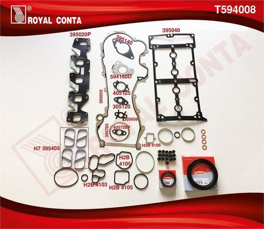 TAKIM CONTA REINZ CORTECO KEÇELİ REINZ S.LASTİKLİ SİLİNDİR KAPAK CONTASIZ DOBLO MAREA PALIO 1.6 16V. MOTOR: 182.B6.000 YIL:2001 > MOTOR NO:505169'A KADAR