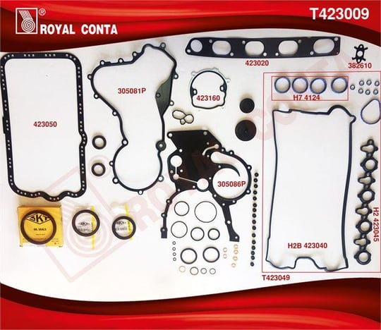 TAKIM CONTA SKT KEÇELİ REINZ SÜBAP LASTİKLİ SİLİNDİR KAPAK CONTASIZ RENAULT MASTER II  III 2.5 DCİ  TRAFIC II 2.5 DCİ G9U MOTOR