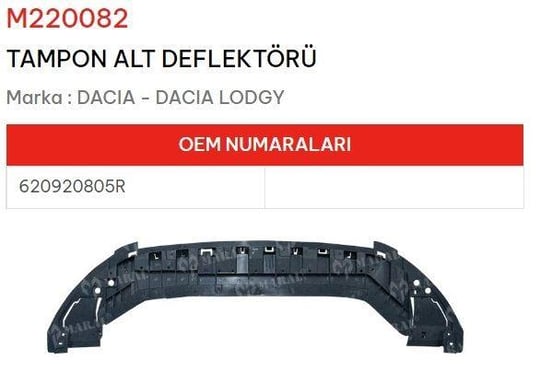 TAMPON ALT DEFLEKTÖRÜ DACIA LODGY