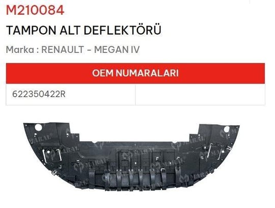 TAMPON ALT DEFLEKTÖRÜ MEGANE IV