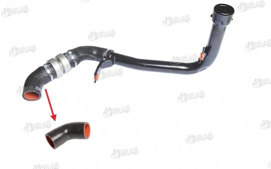 TURBO HORTUMU METAL BORU HARİÇ OK İLE GÖSTERİLEN KÜÇÜK HORTUM